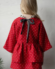 Red Polka Dot Exclusive North Linen Tunic