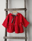 Red Polka Dot Exclusive North Linen Tunic