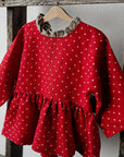 Red Polka Dot Exclusive North Linen Tunic