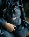 Pig & Mushroom Linen Backpack