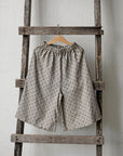 Natural Polka Dot Short Linen Culottes