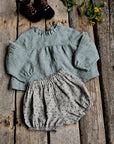 Natural Polka Dot Festive Linen Bloomers