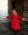 Red Polka Dot Exclusive North Linen Dress