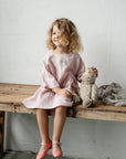 Baby Pink Tea Linen Dress
