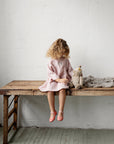 Baby Pink Tea Linen Dress
