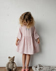 Baby Pink Tea Linen Dress