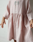 Baby Pink Tea Linen Dress
