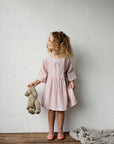Baby Pink Tea Linen Dress