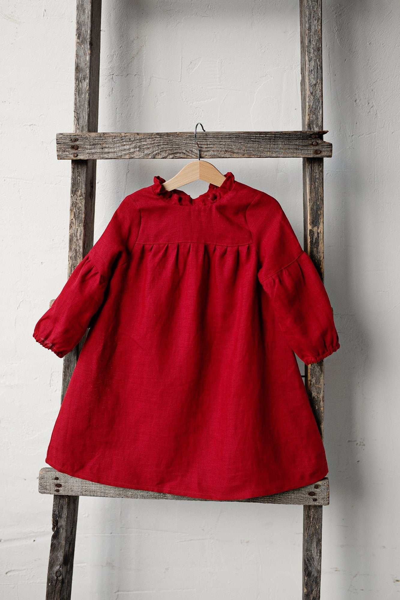 Lina red ruffle ruffle dress
