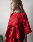 Red Polka Dot Exclusive North Linen Tunic