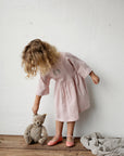 Baby Pink Tea Linen Dress