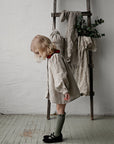 Natural & Cherry Christmas Linen Tunic Dress