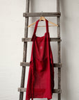 Cherry Christmas Traditional Linen Apron