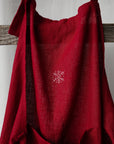 Cherry Christmas Traditional Linen Apron