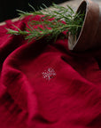 Cherry Christmas Traditional Linen Apron