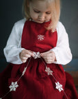Cherry Christmas Linen Apron
