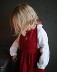 Cherry Christmas Linen Apron