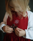 Cherry Christmas Linen Apron