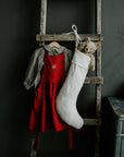 Cherry Christmas Linen Apron