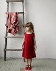 Cherry Sleeveless Linen Dress