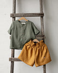 Sage Short Sleeve Classic Linen Shirt