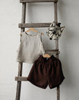 Natural Sleeveless Linen Shirt
