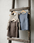 Cacao Sleeveless Linen Shirt