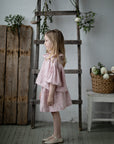Baby Pink Exclusive Meadow Parachute Linen Tunic