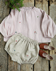 Baby Pink Exclusive Meadow Parachute Linen Tunic