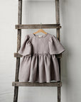 Lavender Flower Linen Dress