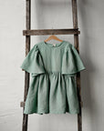 Mint Flower Linen Dress
