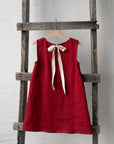 Cherry Sleeveless Linen Dress
