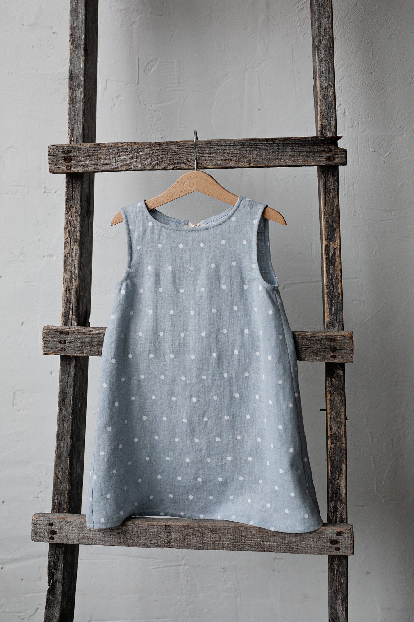 Polkadots linen dress main image 1