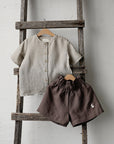 Natural Short Sleeve Classic Linen Shirt