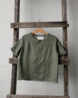 Sage Short Sleeve Classic Linen Shirt