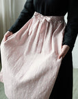 Pink Polka Dot Festive Apple Linen Apron
