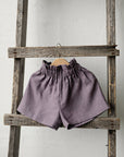 Mauve Linen Shorts