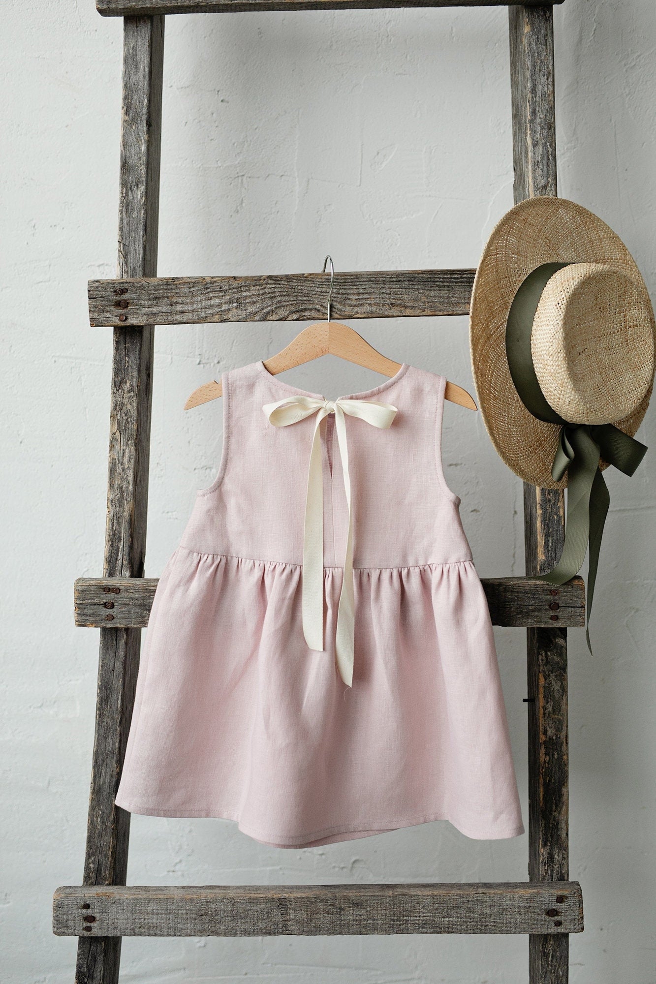 Baby Pink Smock Linen Dress – allthebeautifullinen