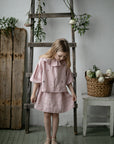 Baby Pink Exclusive Meadow Parachute Linen Tunic