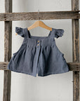 Dusty Blue Vintage Linen Shirt