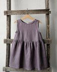 Mauve Smock Linen Dress