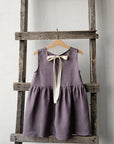 Mauve Smock Linen Dress