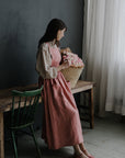 Salmon Cottage Linen Dress