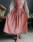 Salmon Cottage Linen Dress