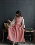 Salmon Cottage Linen Dress