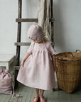 Baby Pink Summer Linen Dress