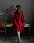 Cherry Short Kimono Linen Dress