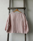 Pink Polka Dot Festive Romantic Linen Tunic