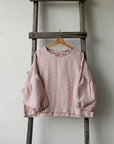 Pink Polka Dot Festive Romantic Linen Tunic