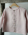 Baby Pink Long Sleeve Classic Linen Shirt